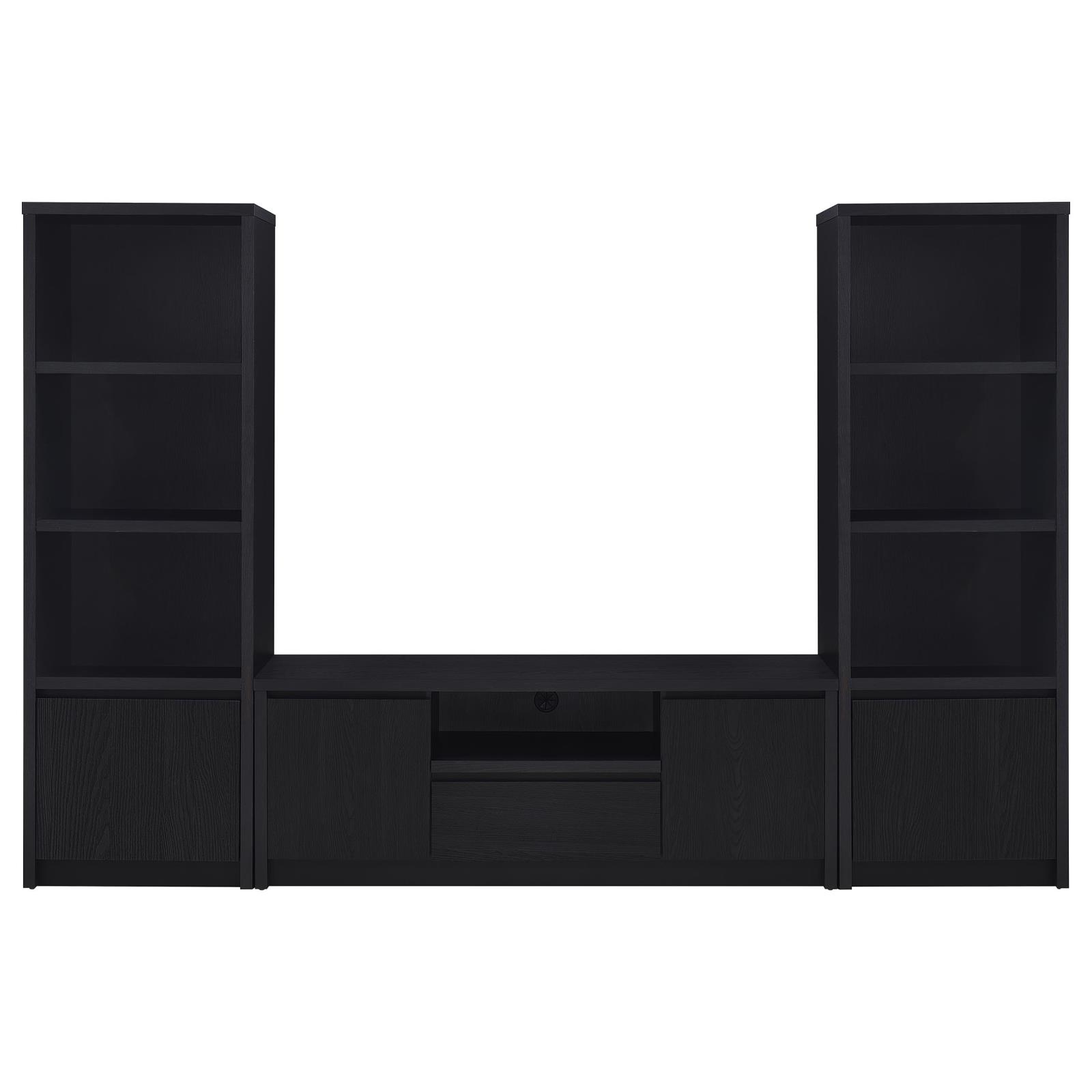 Winfield 3-piece Entertainment Center 60-inch TV Stand Black