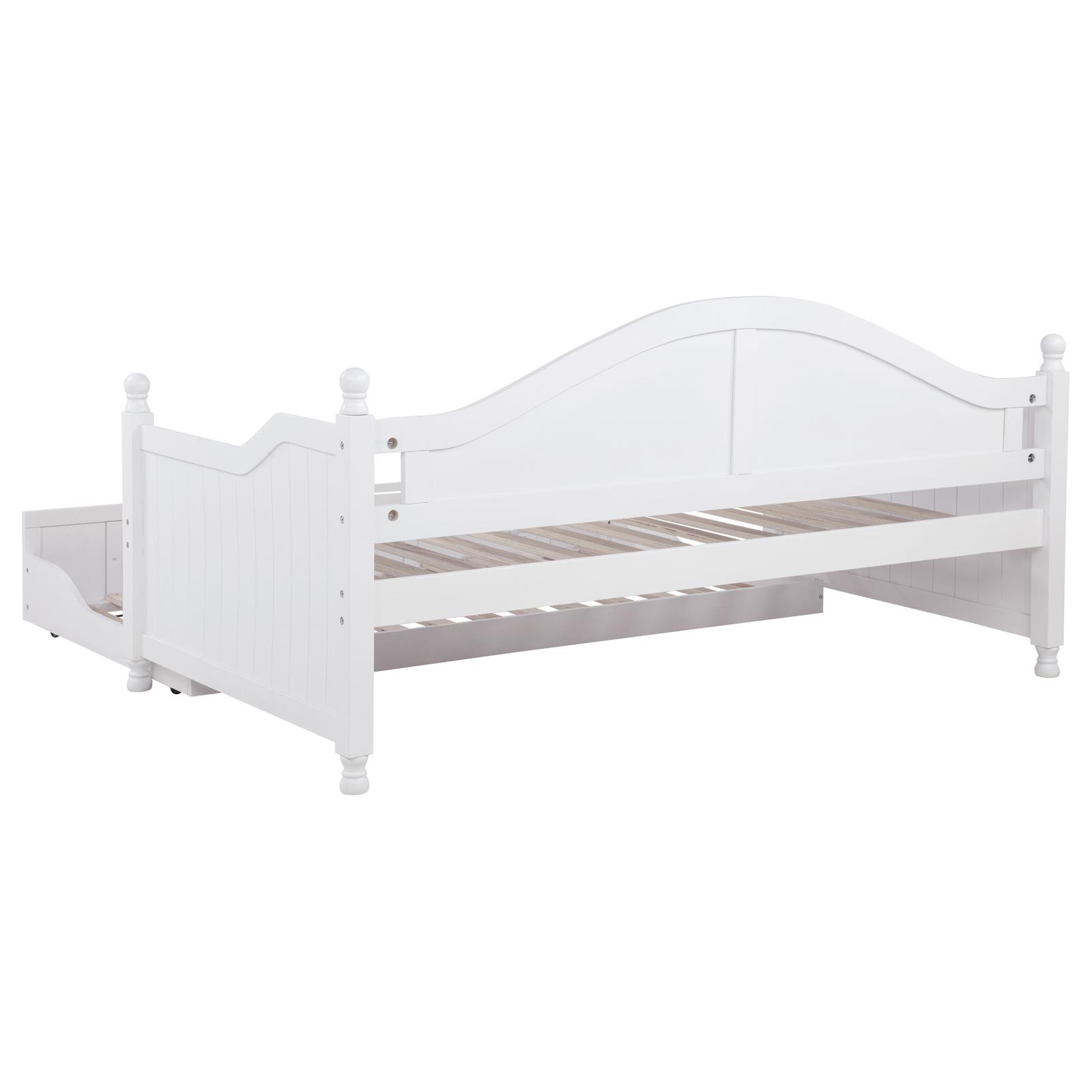 Julie Ann Wood Twin Daybed with Trundle White - Image 10
