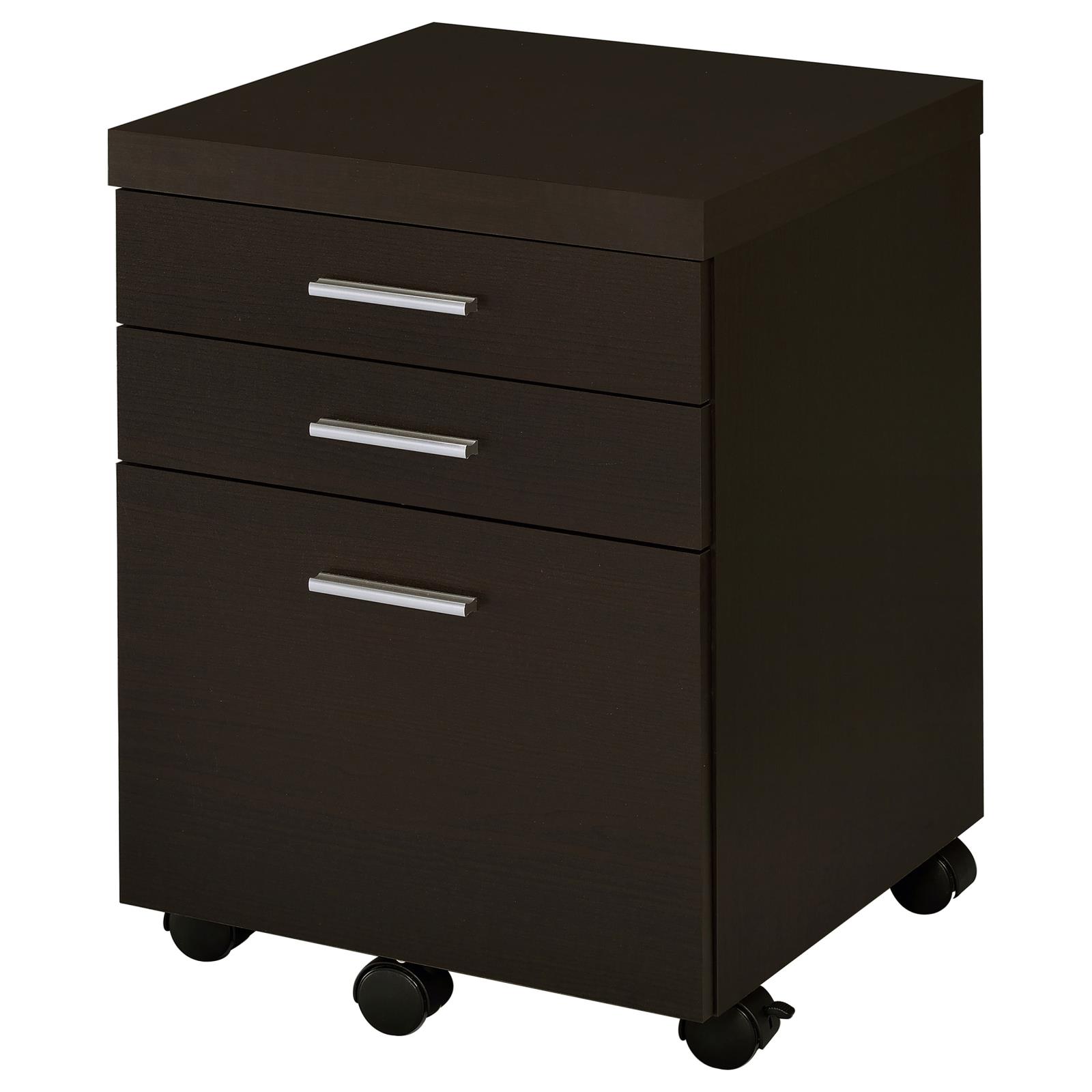 Skylar 3-drawer Home Office Mobile File Cabinet Cappuccino - Image 5