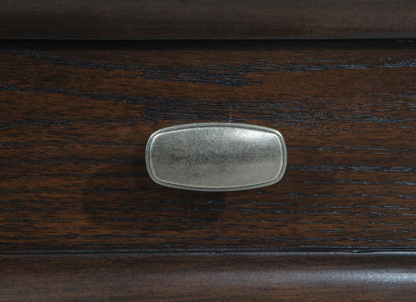 Andover 6-drawer Tempered Glass Door Chest Dark Oak - Image 9
