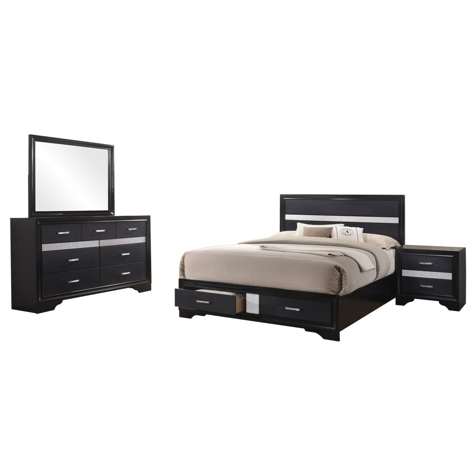 Miranda Bedroom Set Black - Image 3