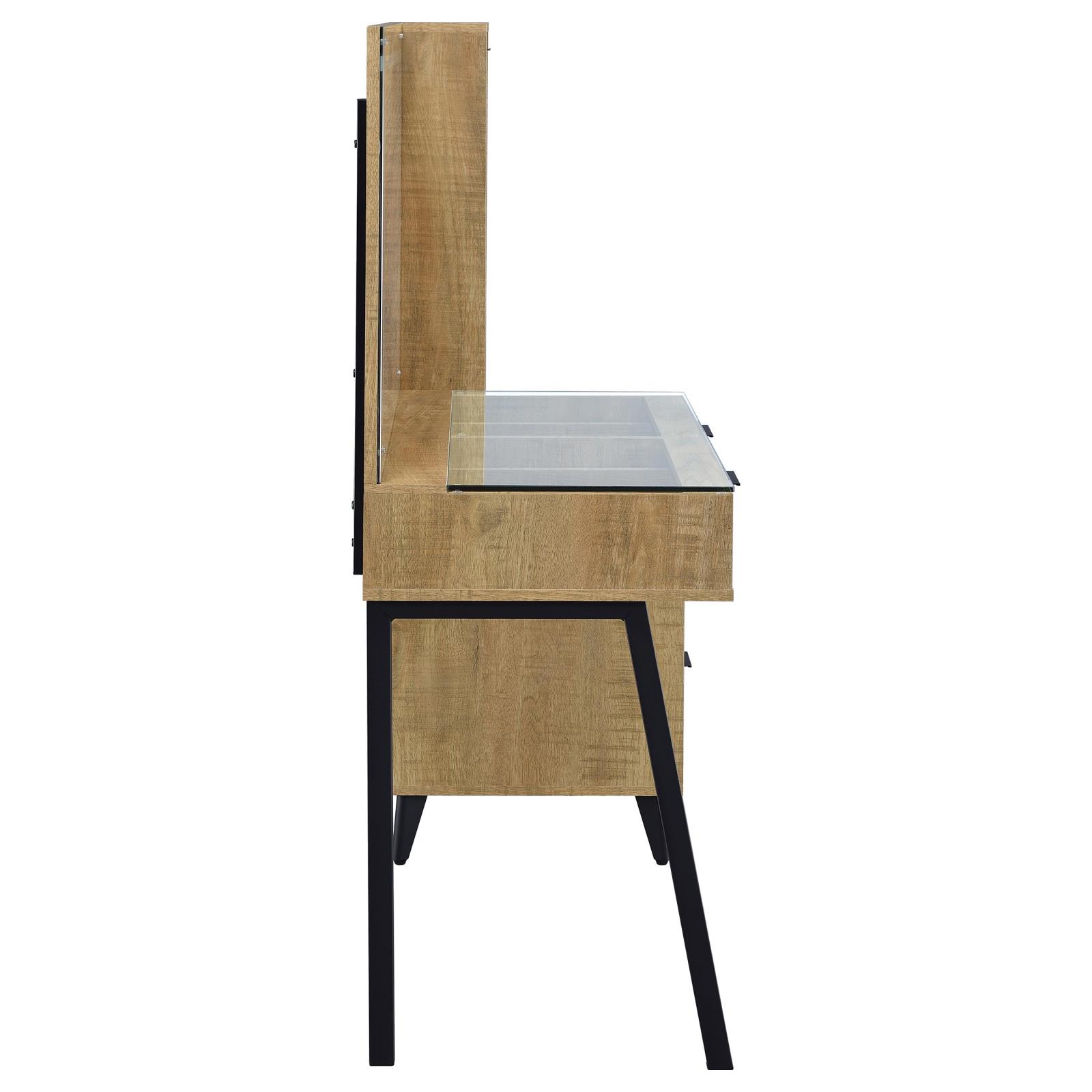 Souza 5-Drawer Makeup Vanity Table With LED Mirror Mango - Image 11
