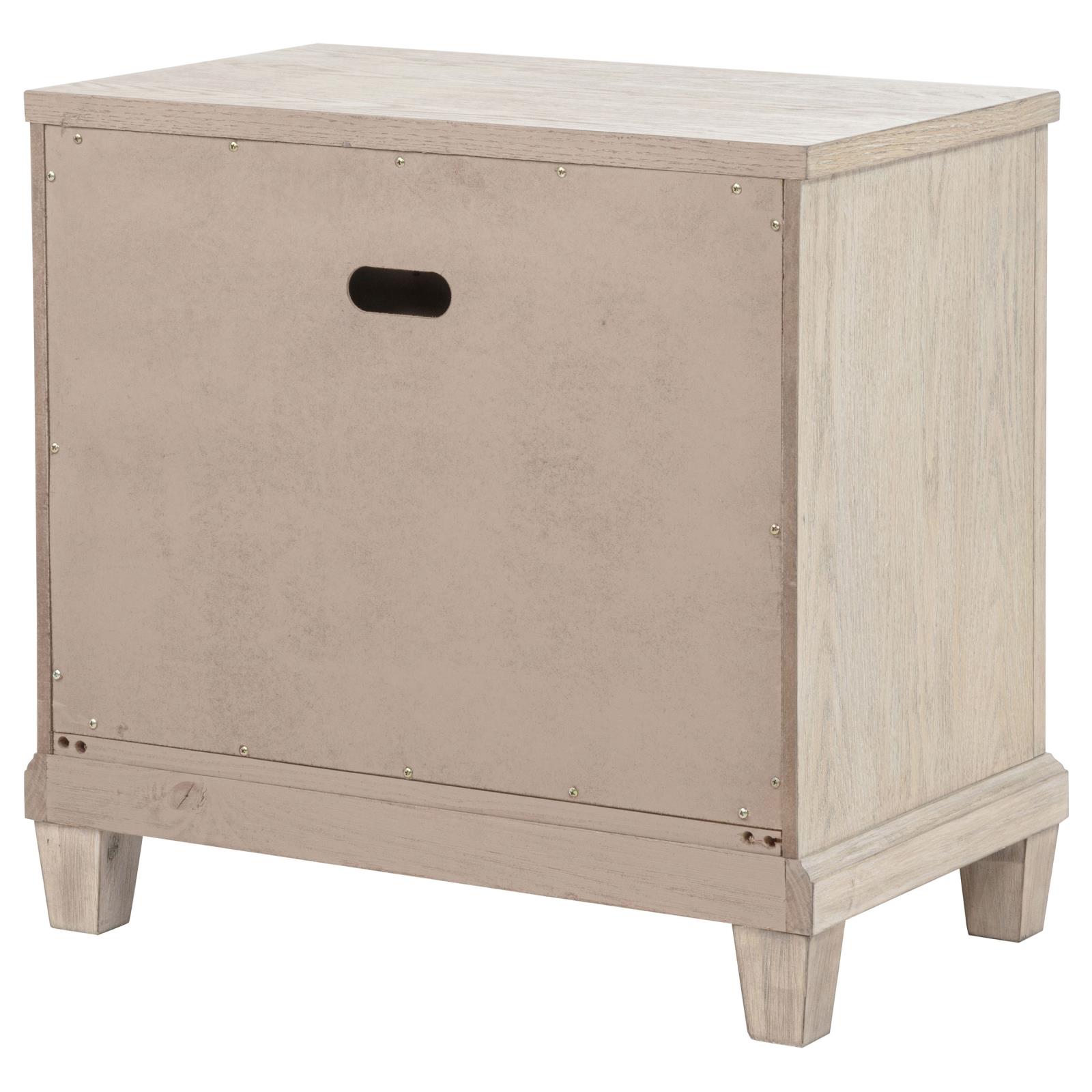 Pembroke 2-drawer Nightstand Bedside Table Washed Oak - Image 8