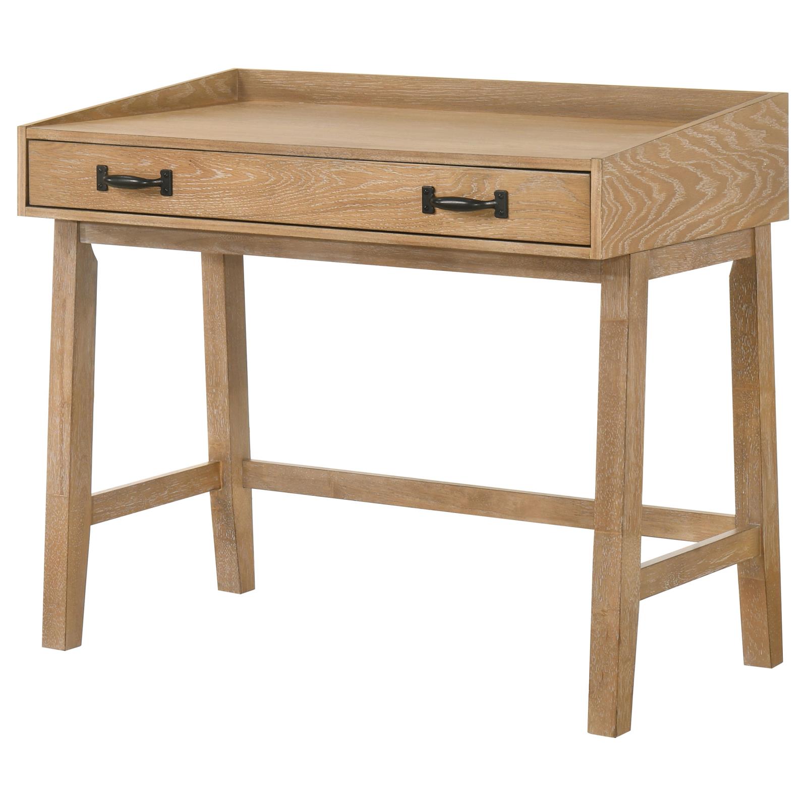 Fabian 38-inch Computer Desk with Keyboard Drawer Distressed Light Brown - Image 6