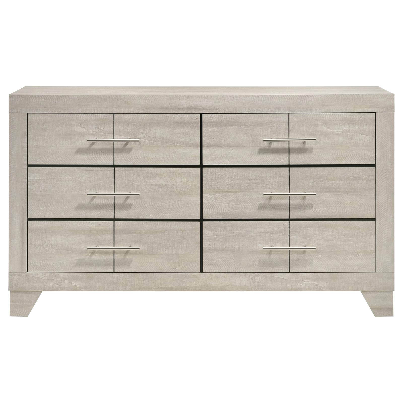 Trenton 6-drawer Bedroom Dresser Rustic Cream - Image 3