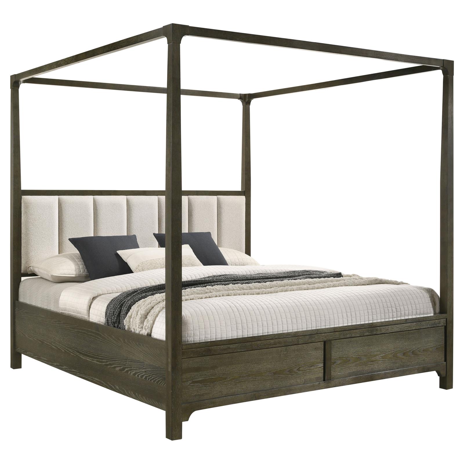 Gran Park Queen Canopy Bed Dark Cocoa - Image 3