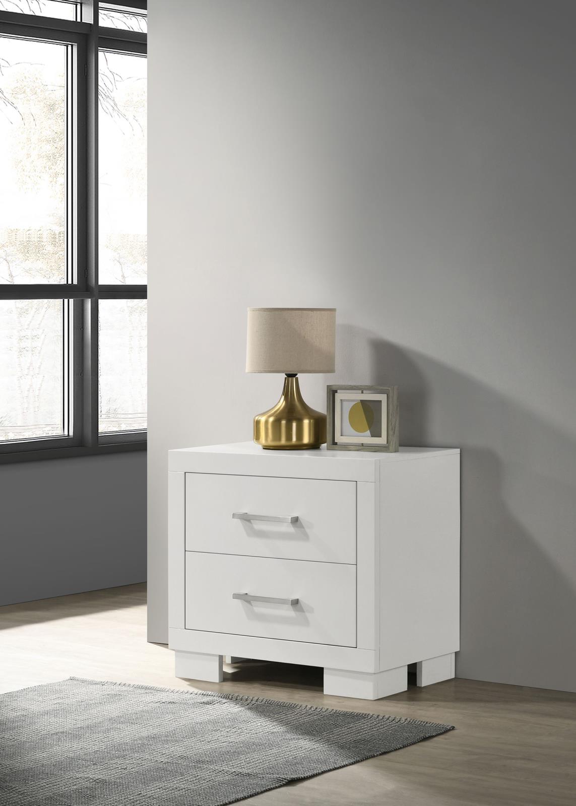 Jessica 2-drawer Nightstand Snow White - Image 2