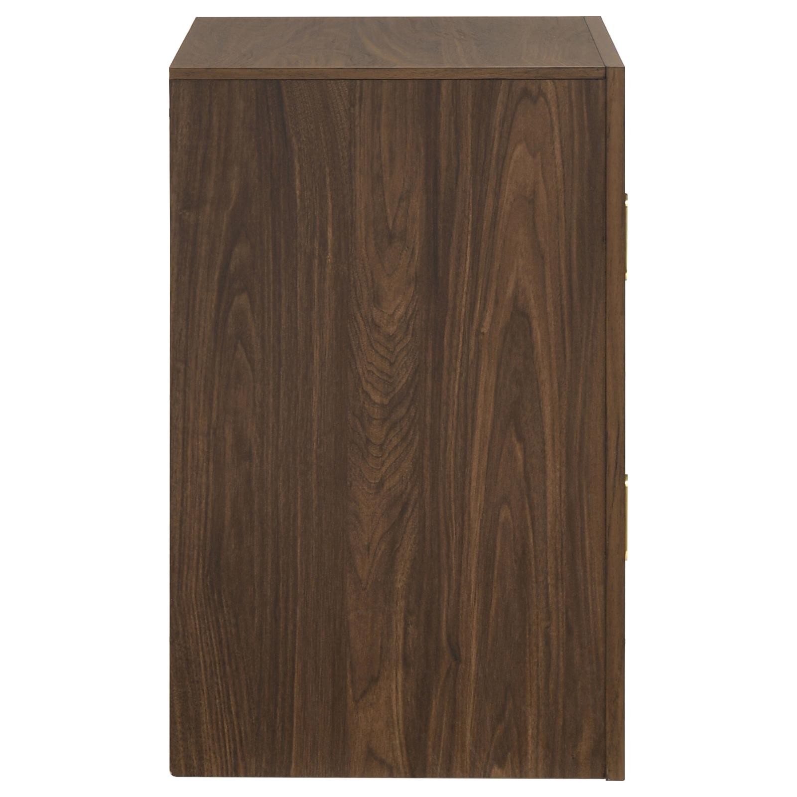 Etienne 2-drawer Nightstand Bedside Table Walnut - Image 9