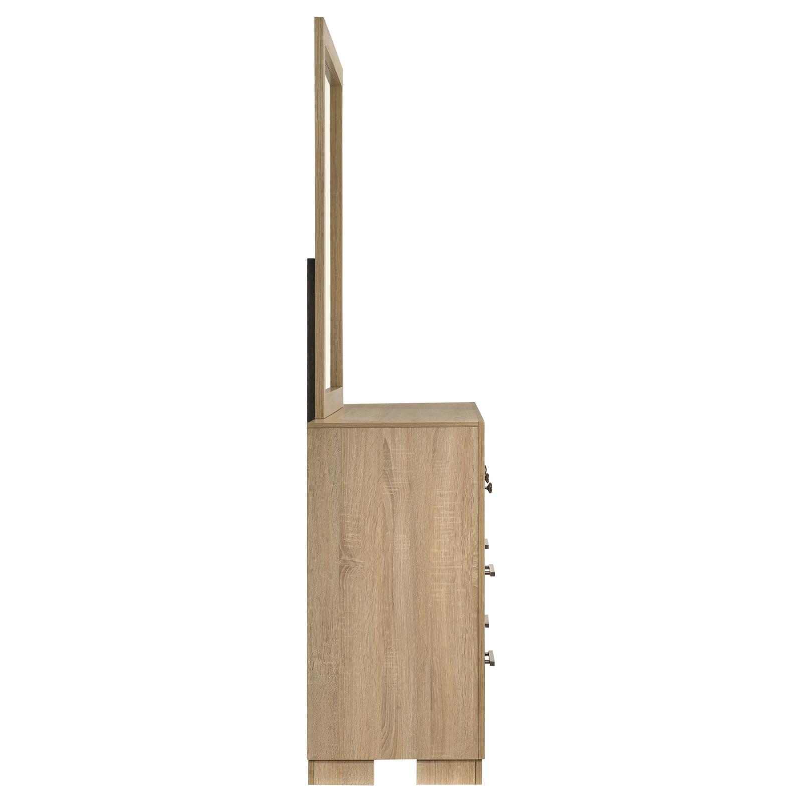 Arielle Dresser and Mirror Set with Mixed Hardware Light Oak - Image 6