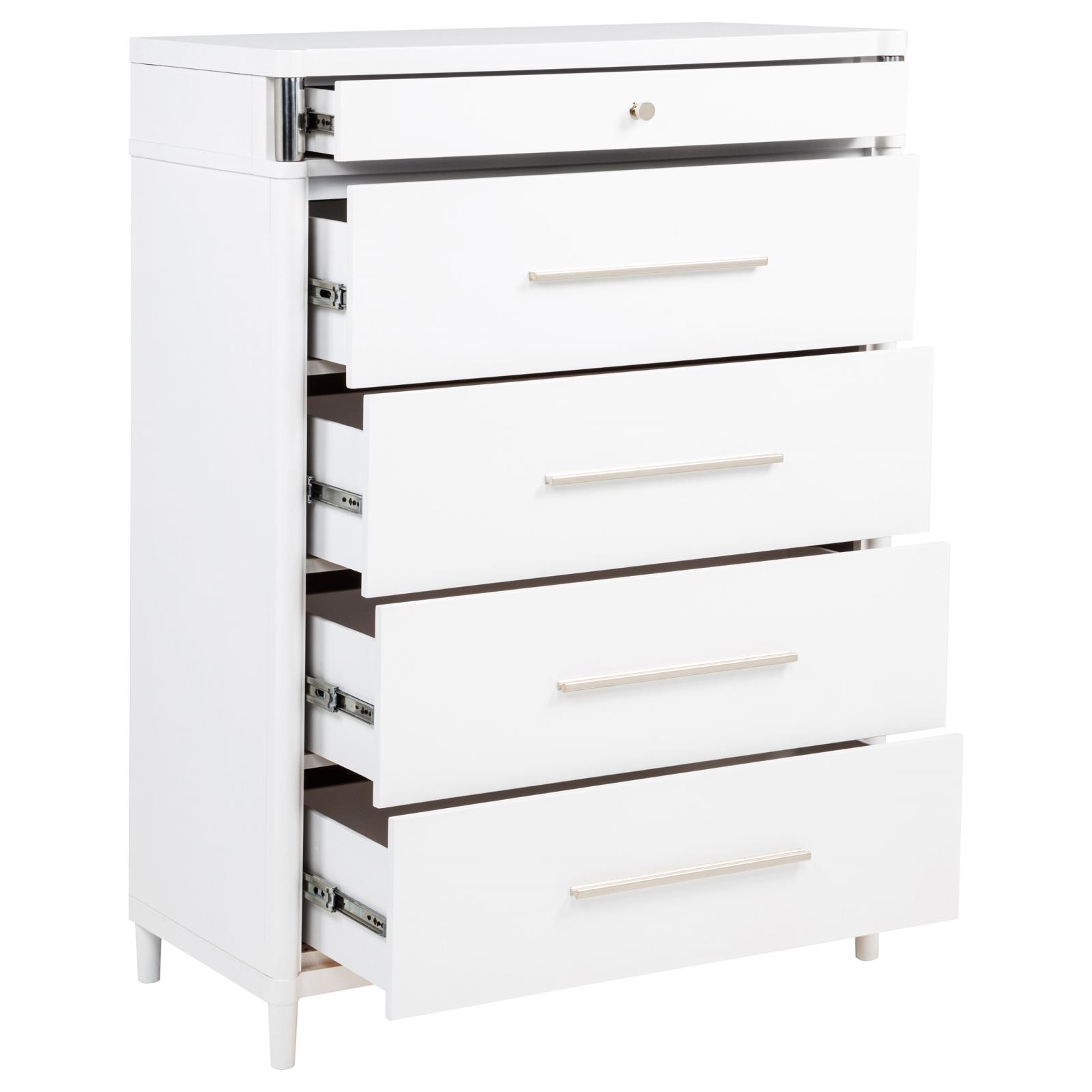 Gracemont 5-drawer Bedroom Chest of Drawers White - Image 10