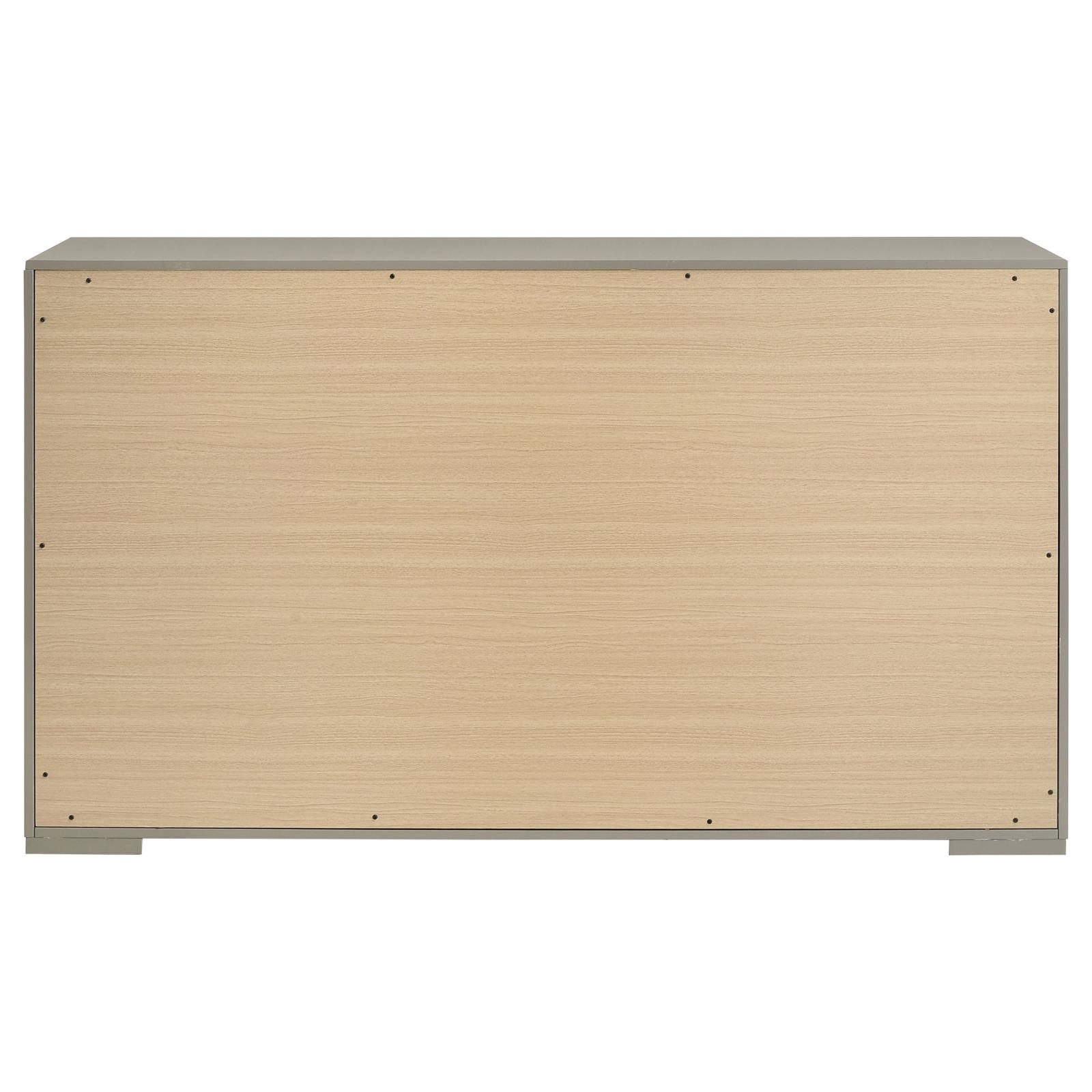 Ives 6-drawer Dresser Cabinet Grey High Gloss - Image 7