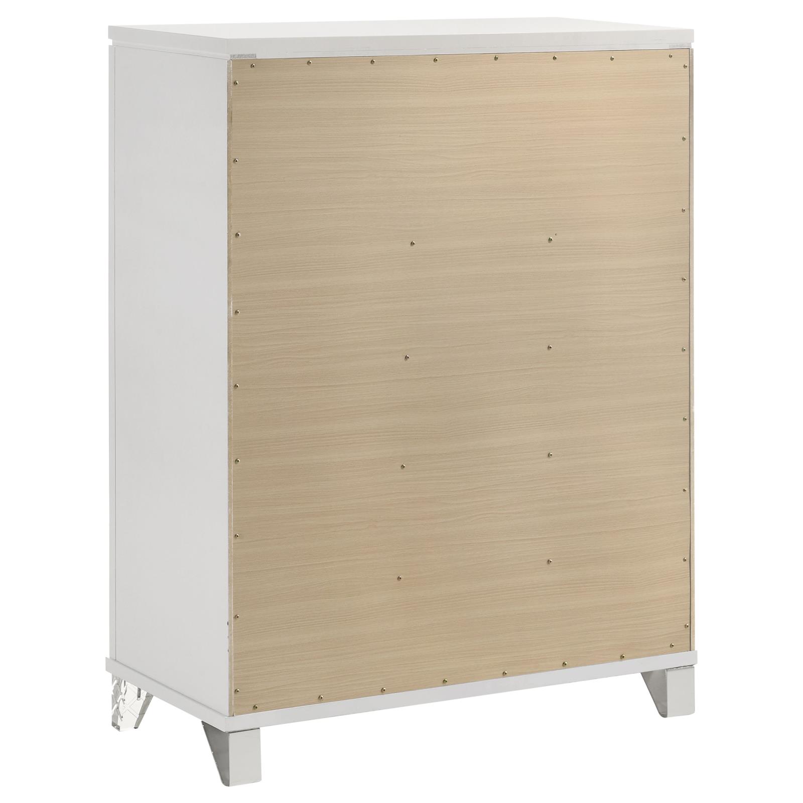 Marmore 5-drawer Bedroom Chest of Drawers White - Image 6