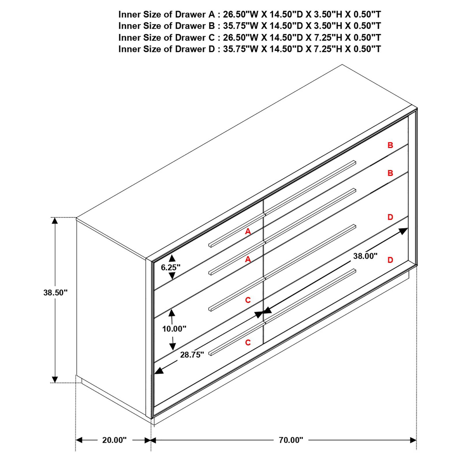 Durango 8-drawer Dresser Smoked Peppercorn - Image 15