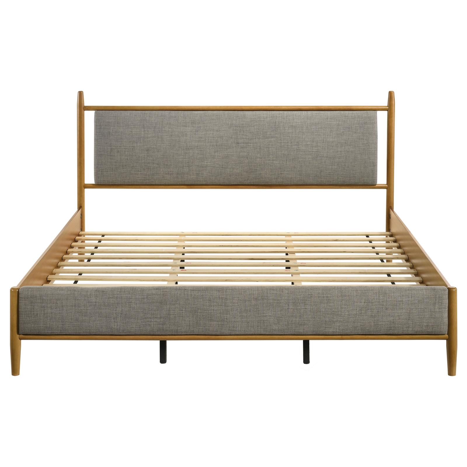 Mason 46-inch Eastern King Panel Platform Bed Light Brown - Image 4