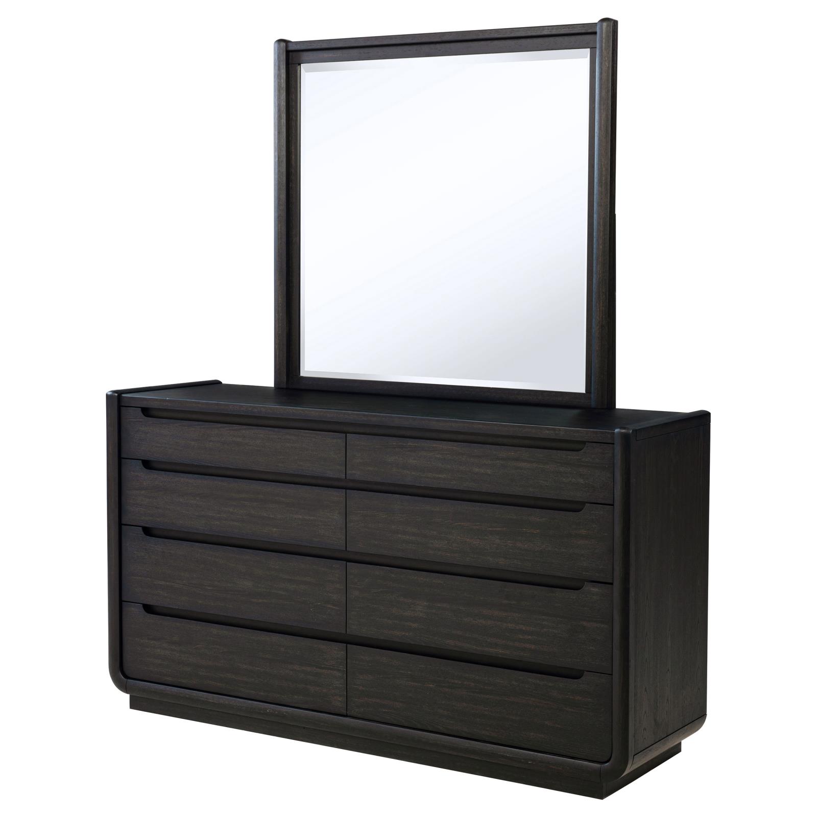Leandro 8-drawer Bedroom Dresser with Mirror Burnished Black - Image 4