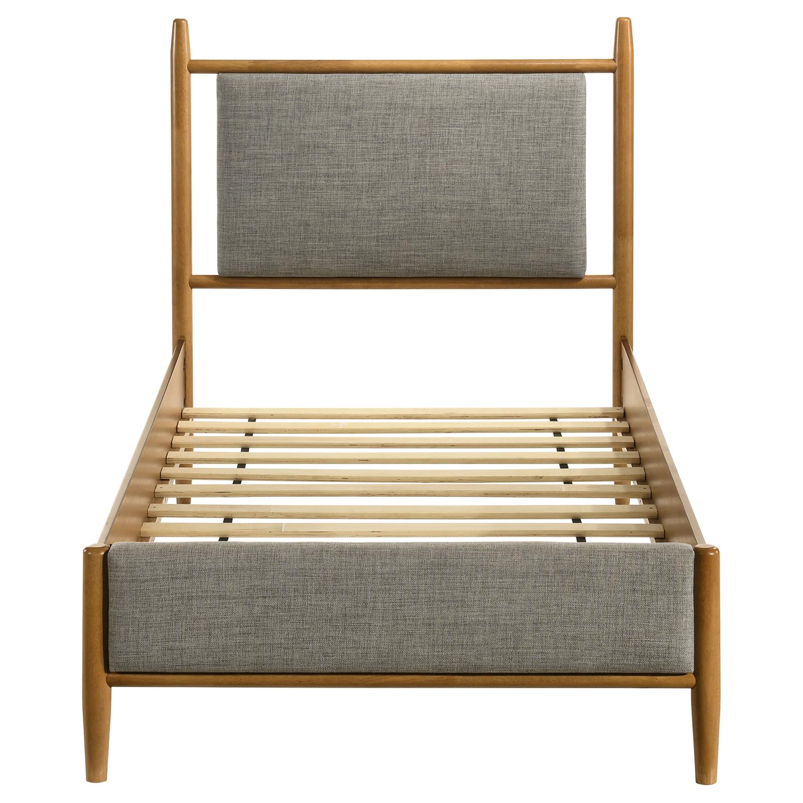 Mason 46-inch Twin Panel Platform Bed Grey and Light Brown - Image 4