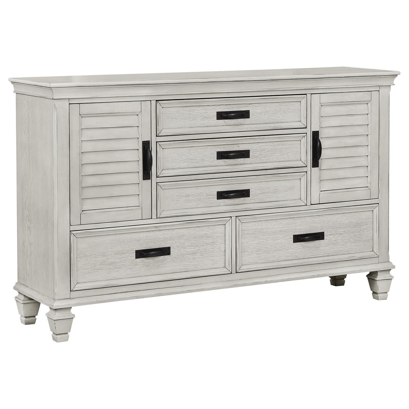 Franco Bedroom Set Distressed White - Image 6