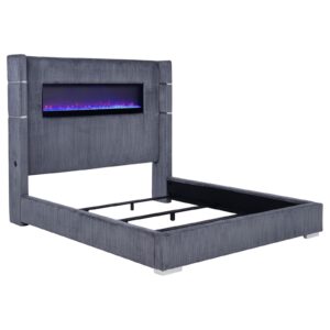 Tisdall Upholstered Cal King Flame Visualizer Bed