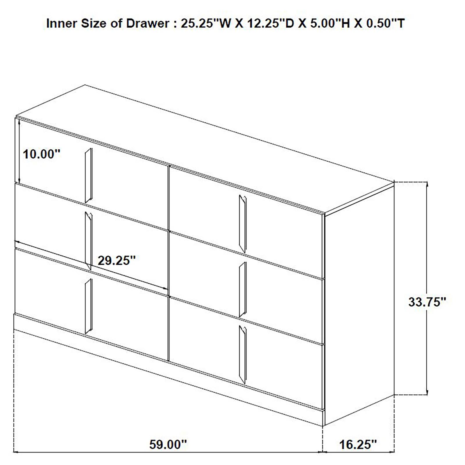 Ines Bedroom Set Navy and White High Gloss - Image 17