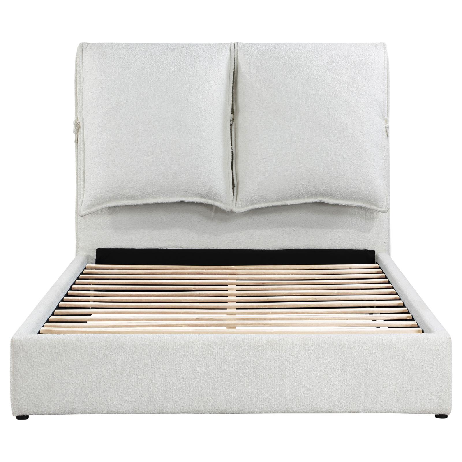 Gwendoline Upholstered Queen Panel Bed White - Image 4