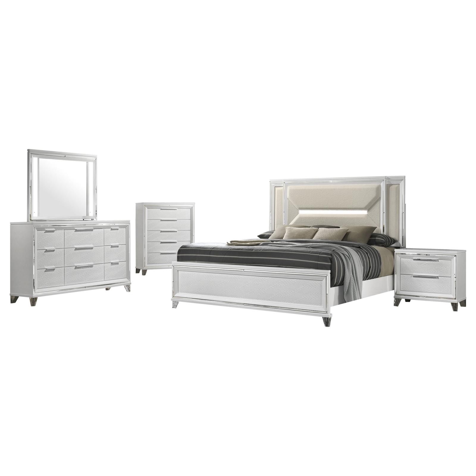 Marmore Bedroom Set White - Image 21