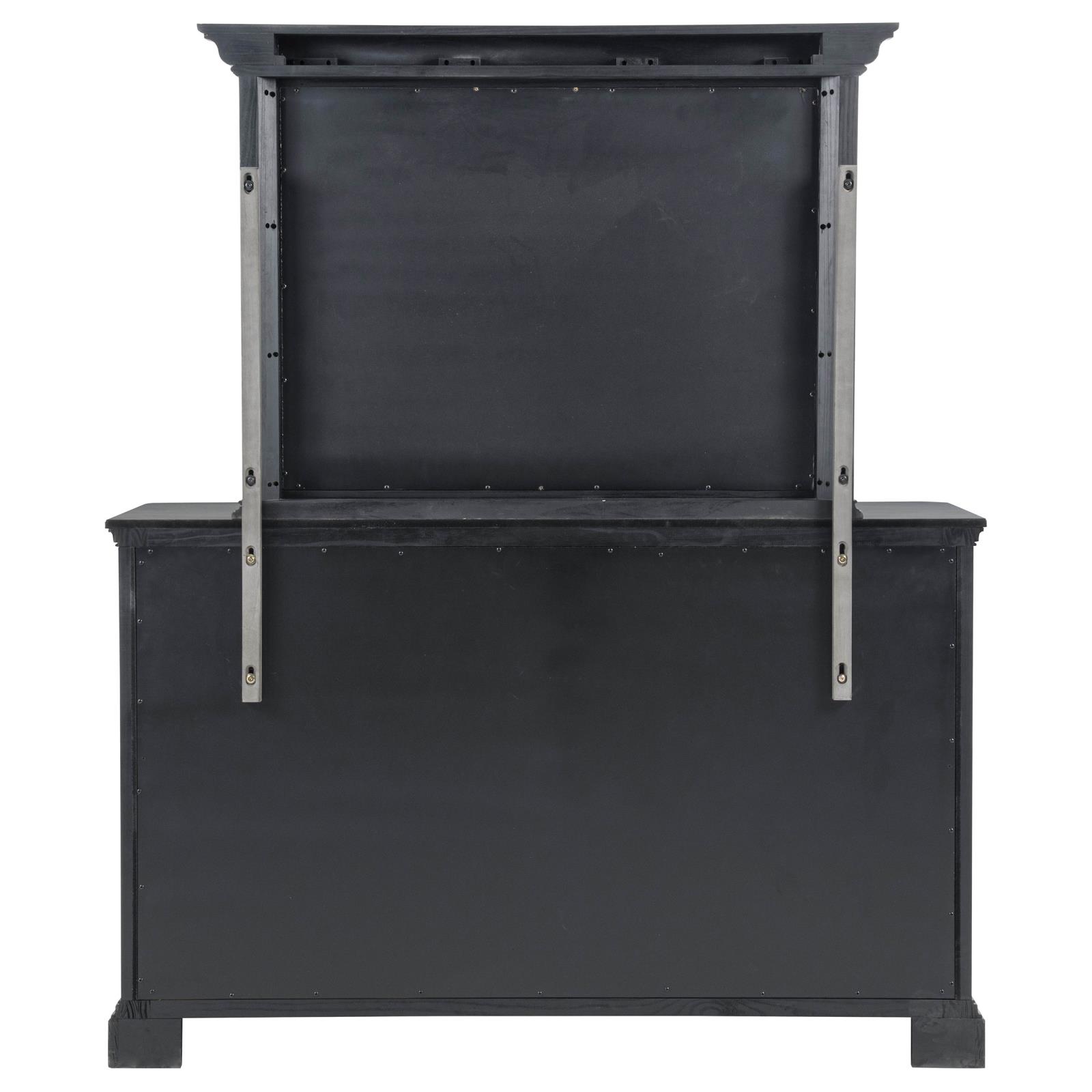 Cresswell 8-drawer Dresser with Mirror Weathered Taupe - Image 7