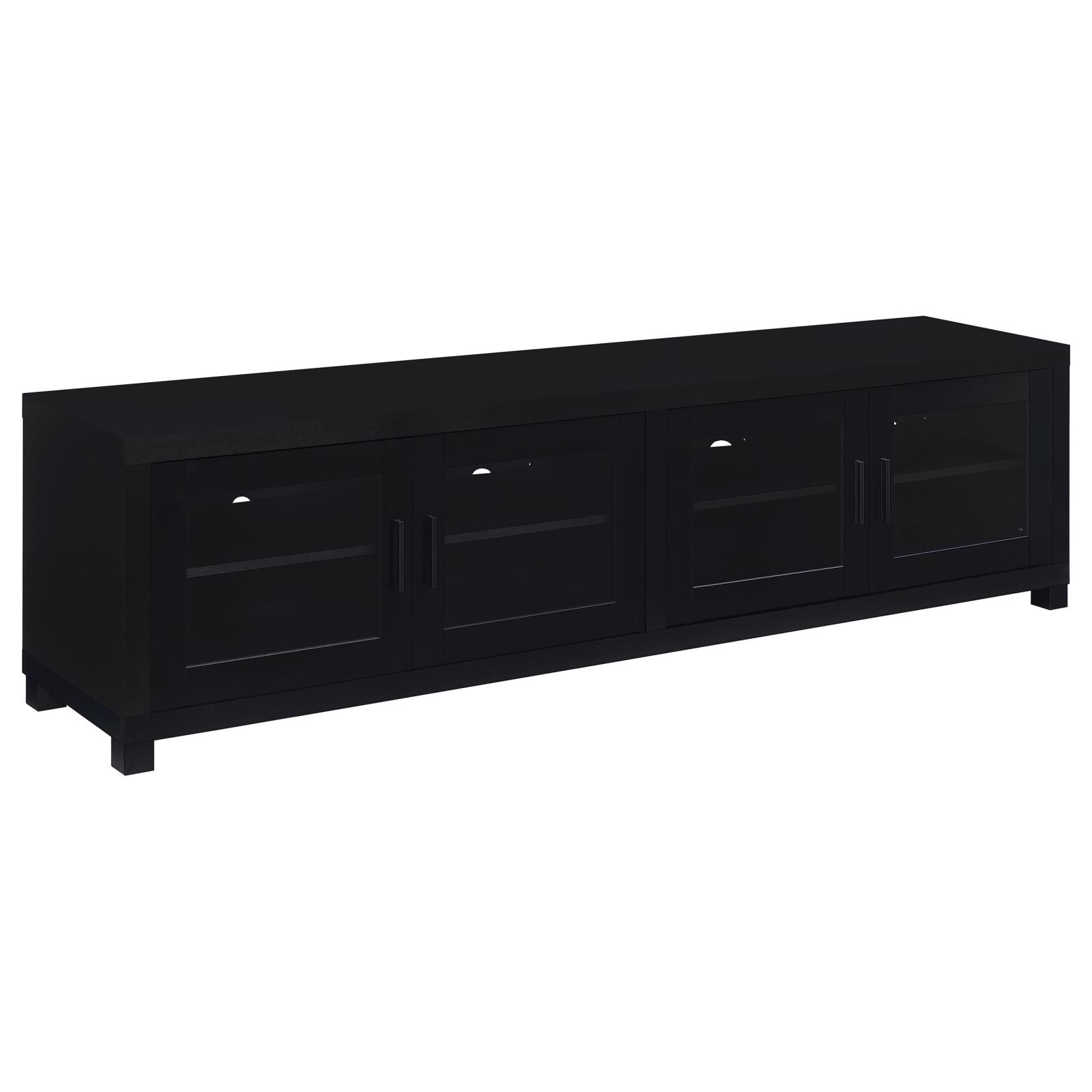 Sachin 4-door Engineered Wood 79-inch TV Stand Black