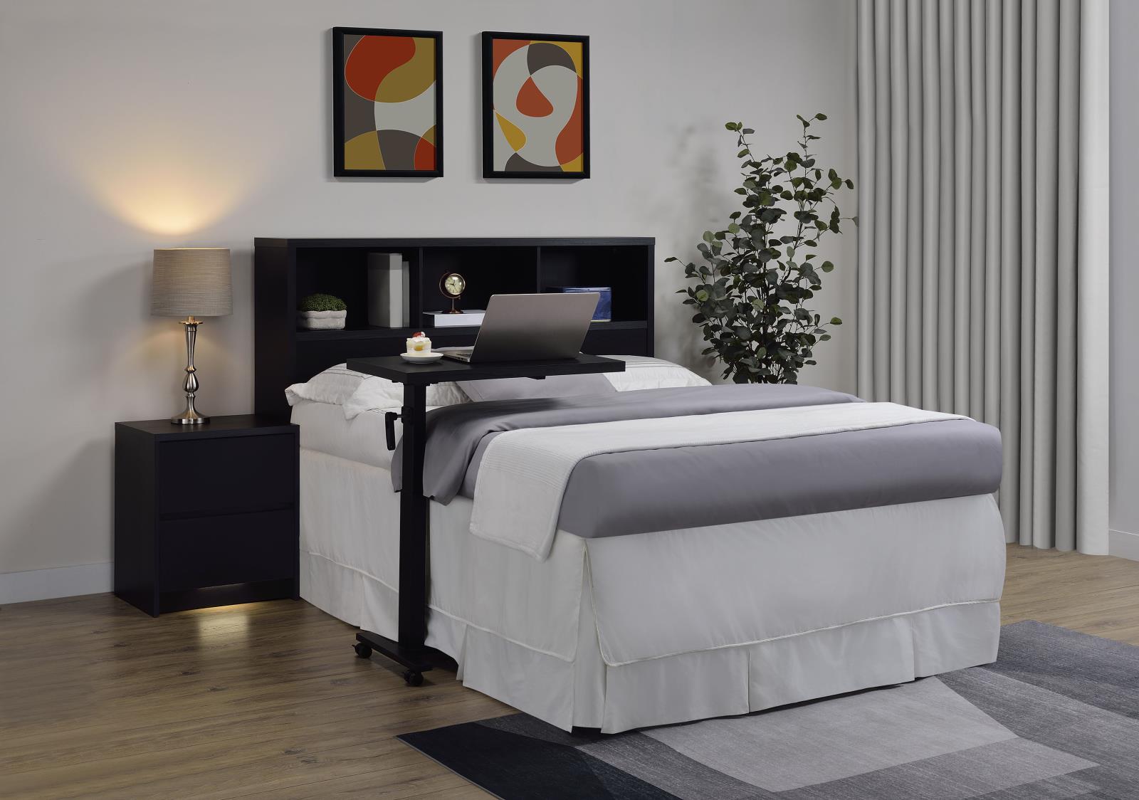 Westpark 49-inch Queen Bookcase Headboard Black - Image 10