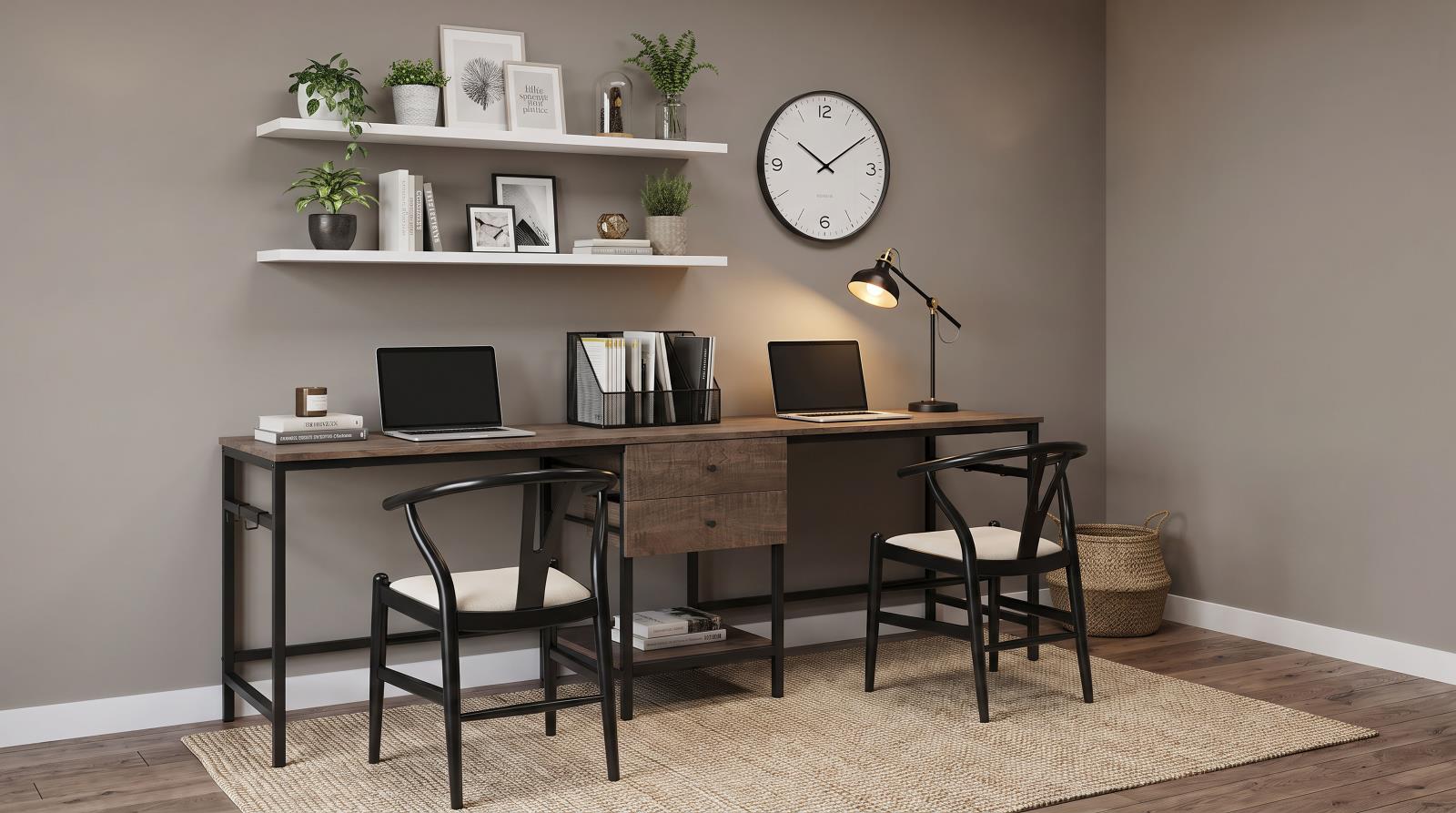 Bowers Writing Desk in Dark Rustic Mango - Image 2
