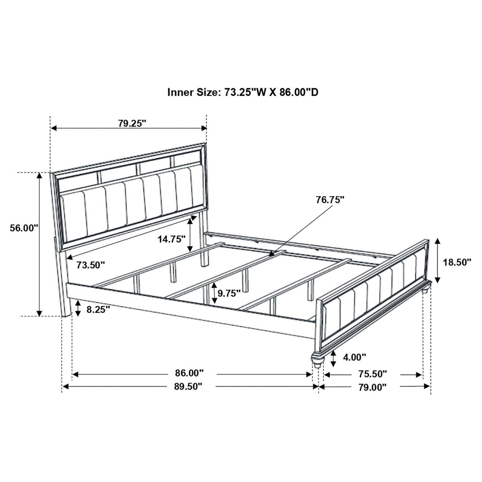 Barzini Bedroom Set White - Image 16