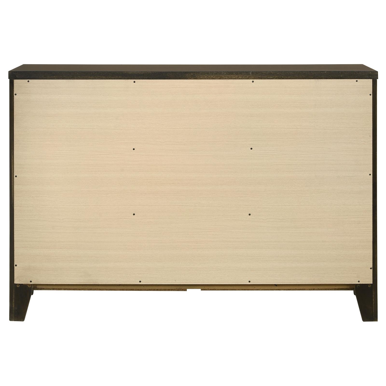 Wilkes Transitional 6-Drawer Dresser with Metal Knobs Dark Cocoa - Image 7