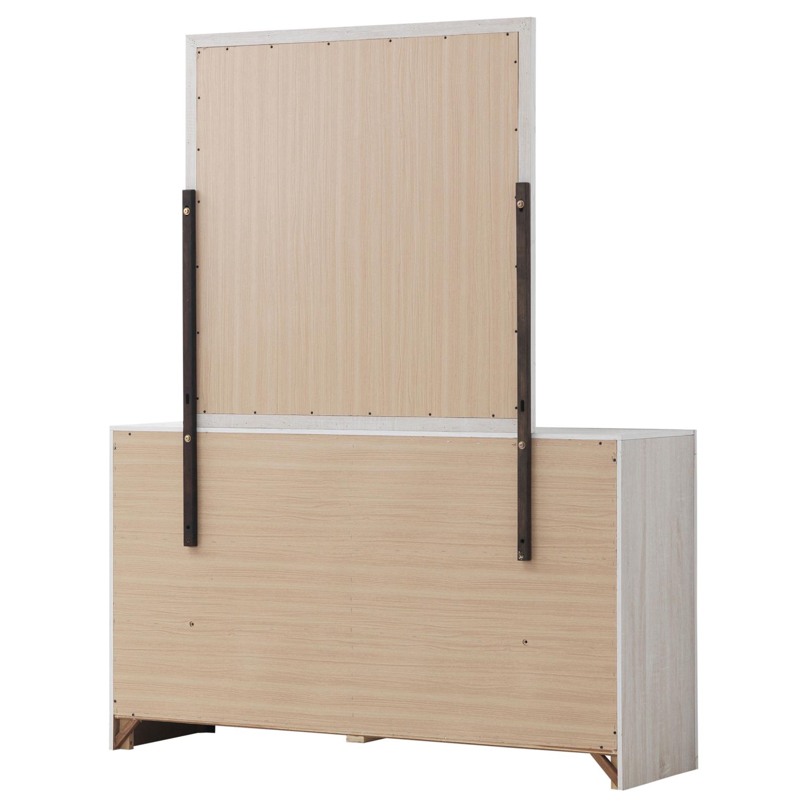 Brantford 6-drawer Dresser with Mirror Coastal White - Image 8