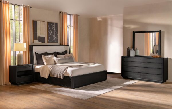 Leandro Bedroom Set Burnished Black