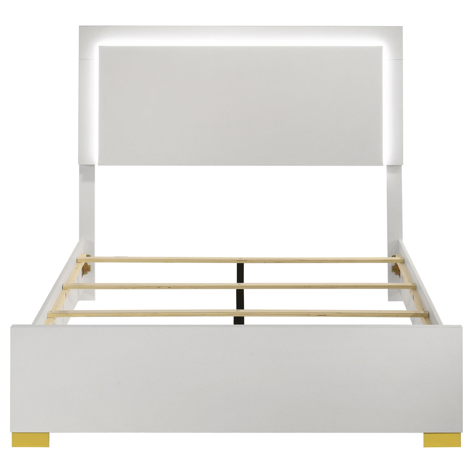 Marceline Wood Full LED Panel Bed - Image 14