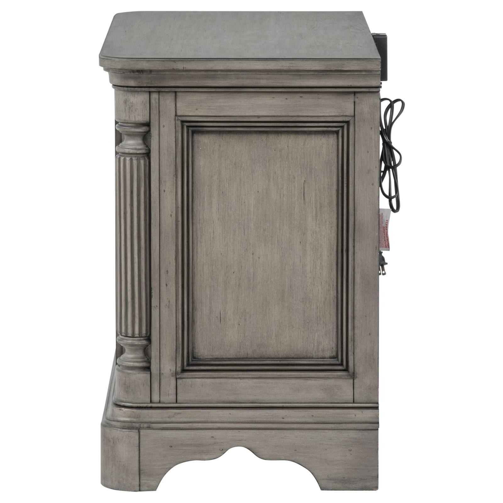 Cresswell 3-drawer Nightstand Bedside Table Weathered Taupe - Image 5