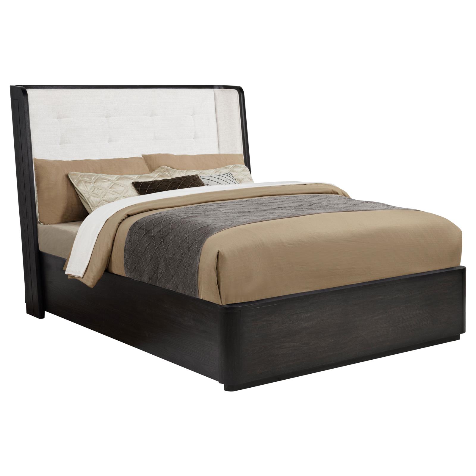 Leandro 55-inch Queen Wingback Bed Burnished Black - Image 3