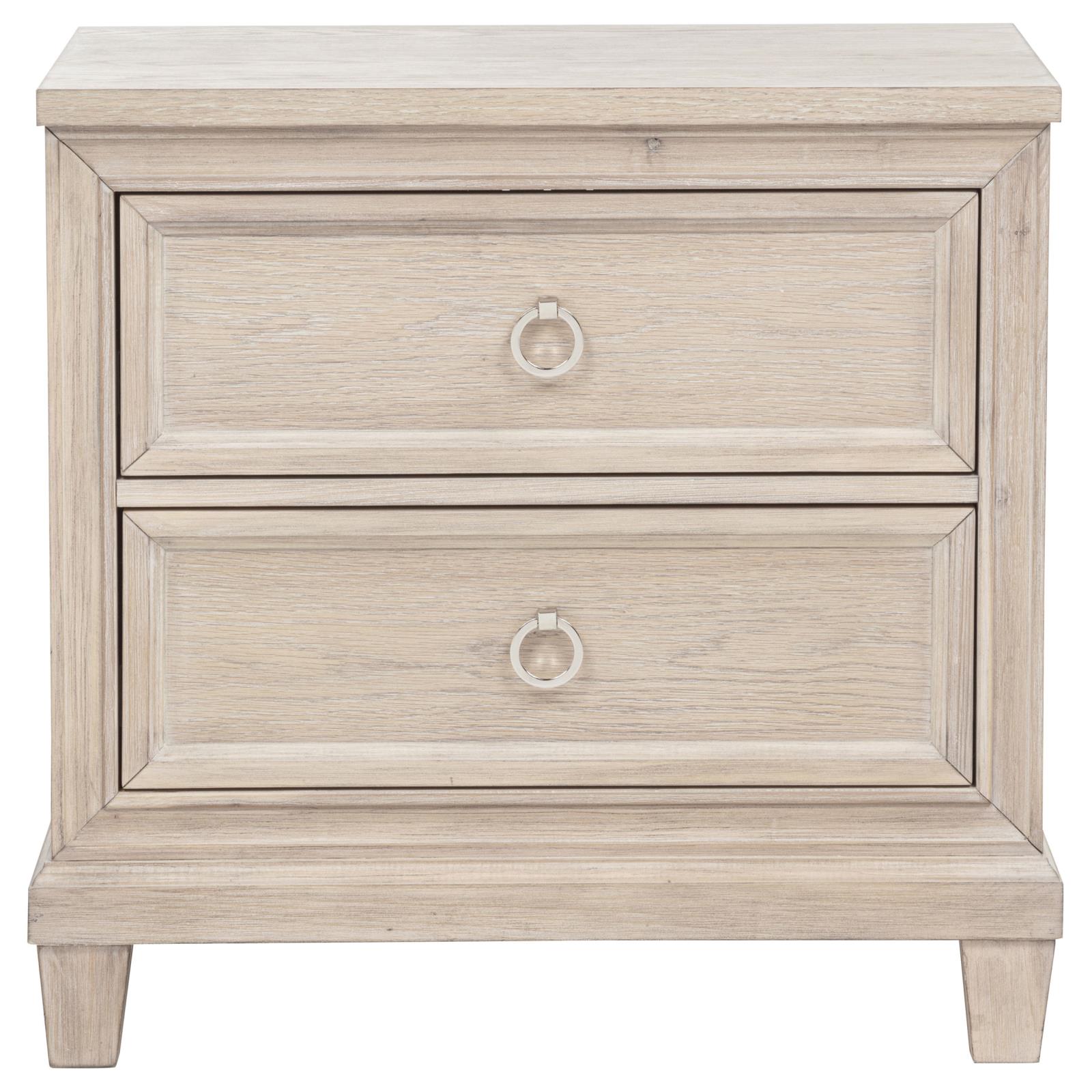 Pembroke 2-drawer Nightstand Bedside Table Washed Oak - Image 3