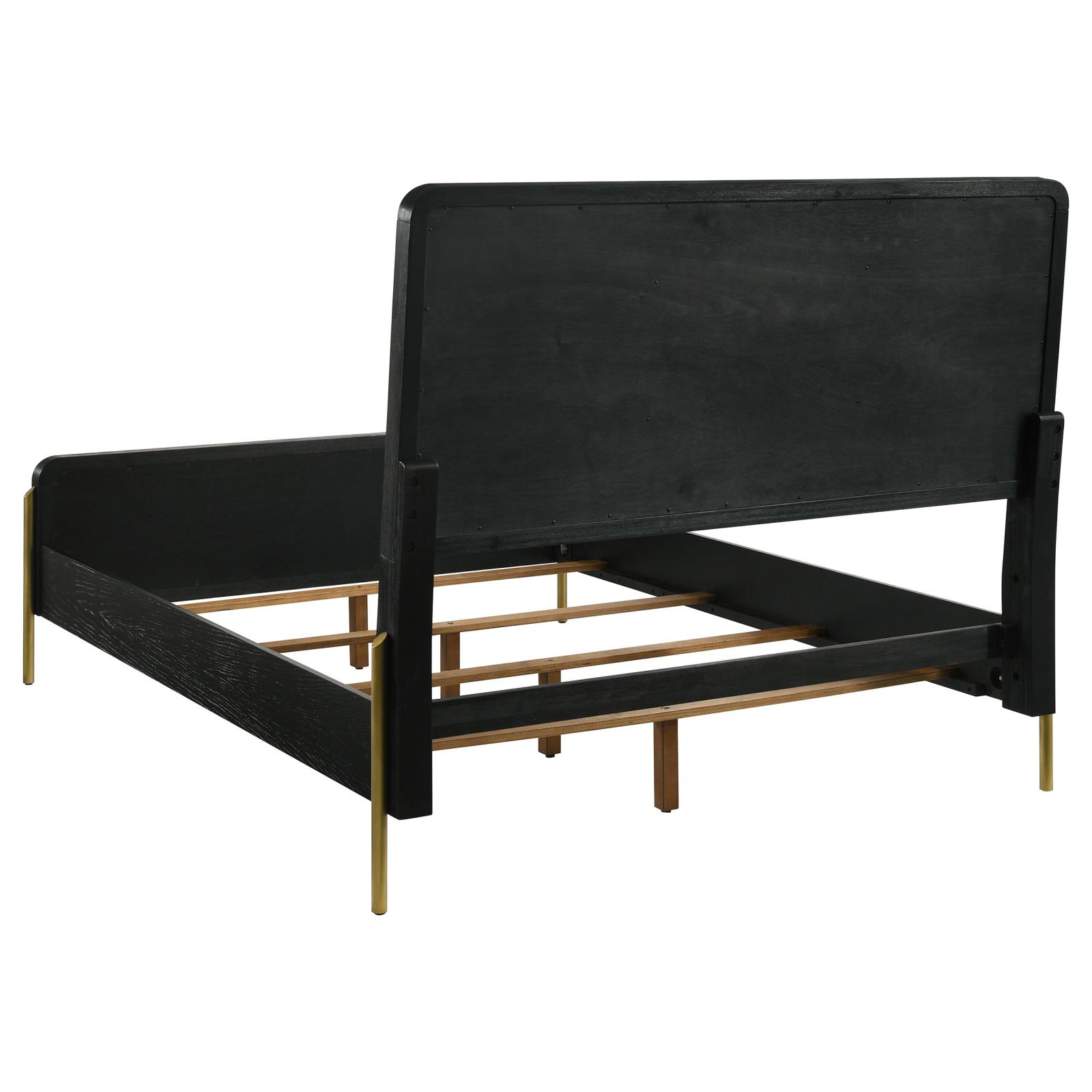 Arini Rattan Eastern King Panel Bed Black and Natural - Image 4