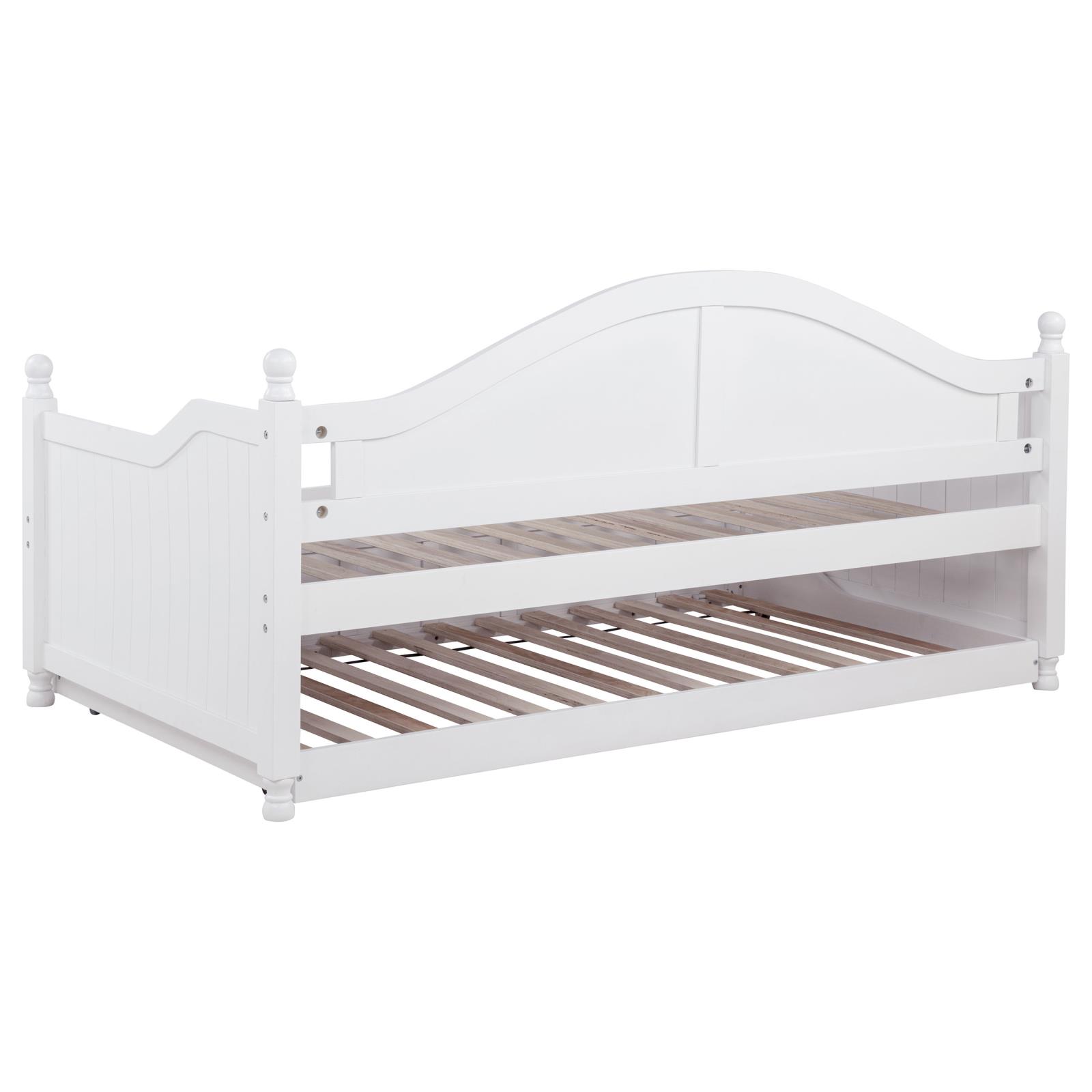 Julie Ann Wood Twin Daybed with Trundle White - Image 11