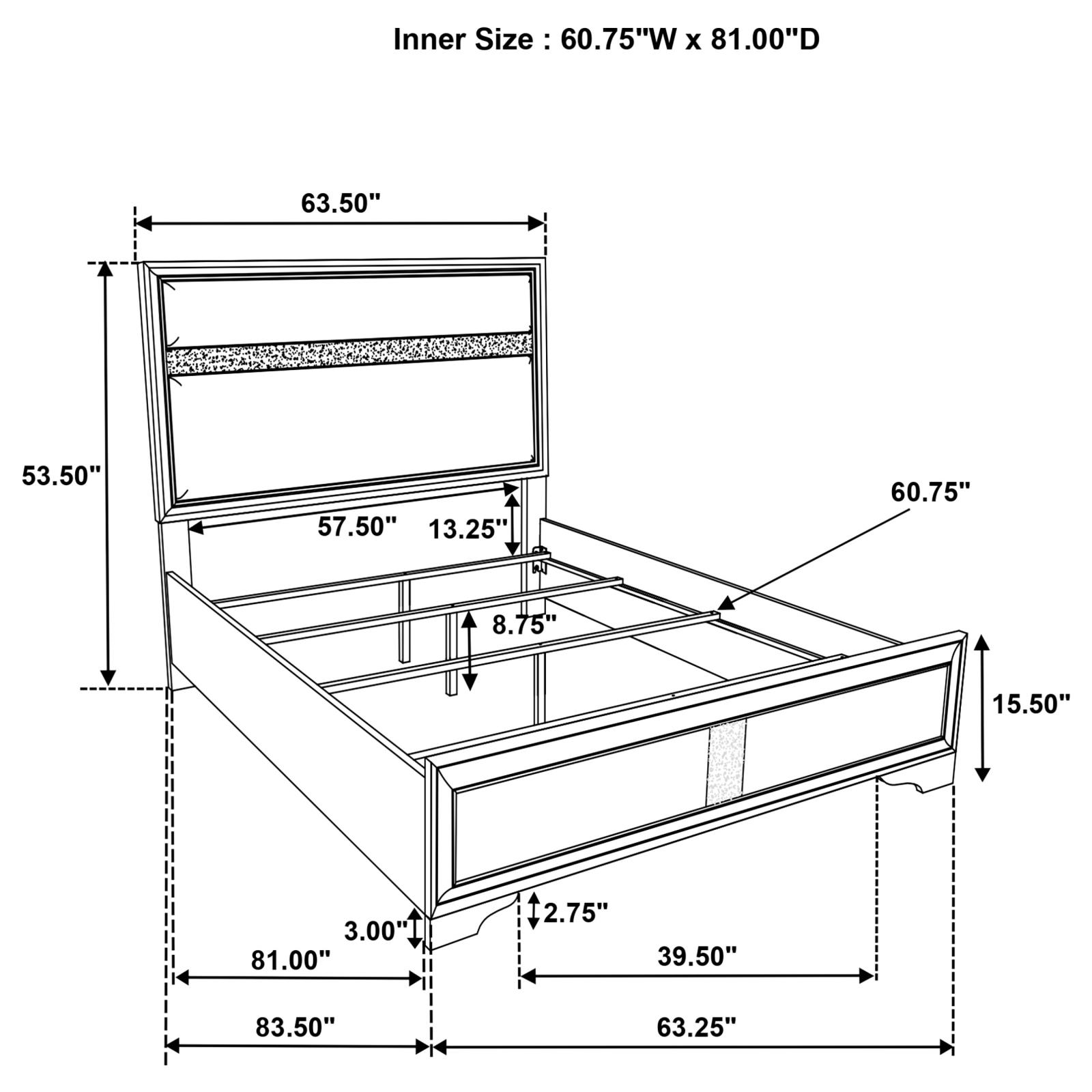 Miranda 54-inch Upholstered Queen Panel Bed - Image 21