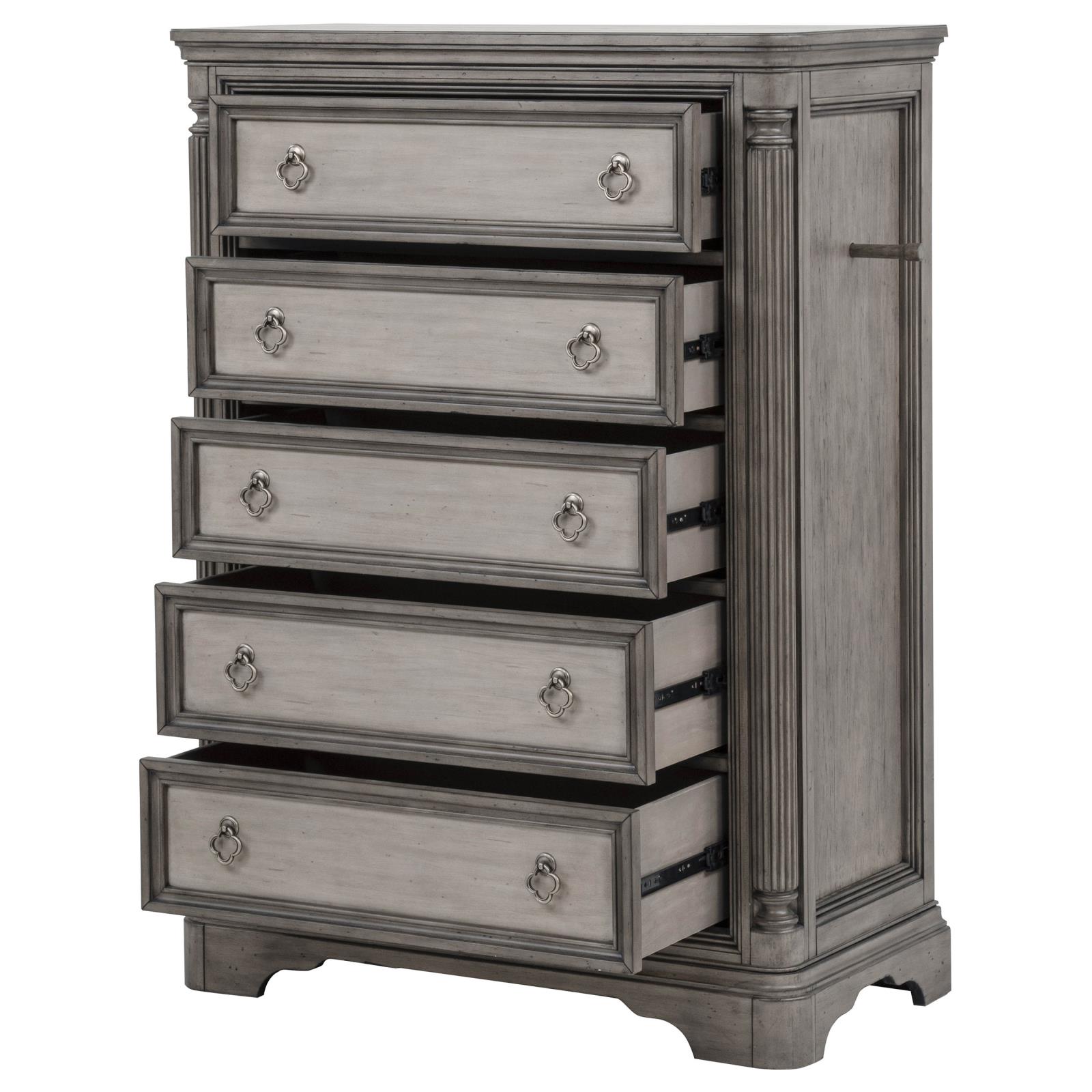 Cresswell 5-drawer Chest of Drawers Weathered Taupe - Image 5