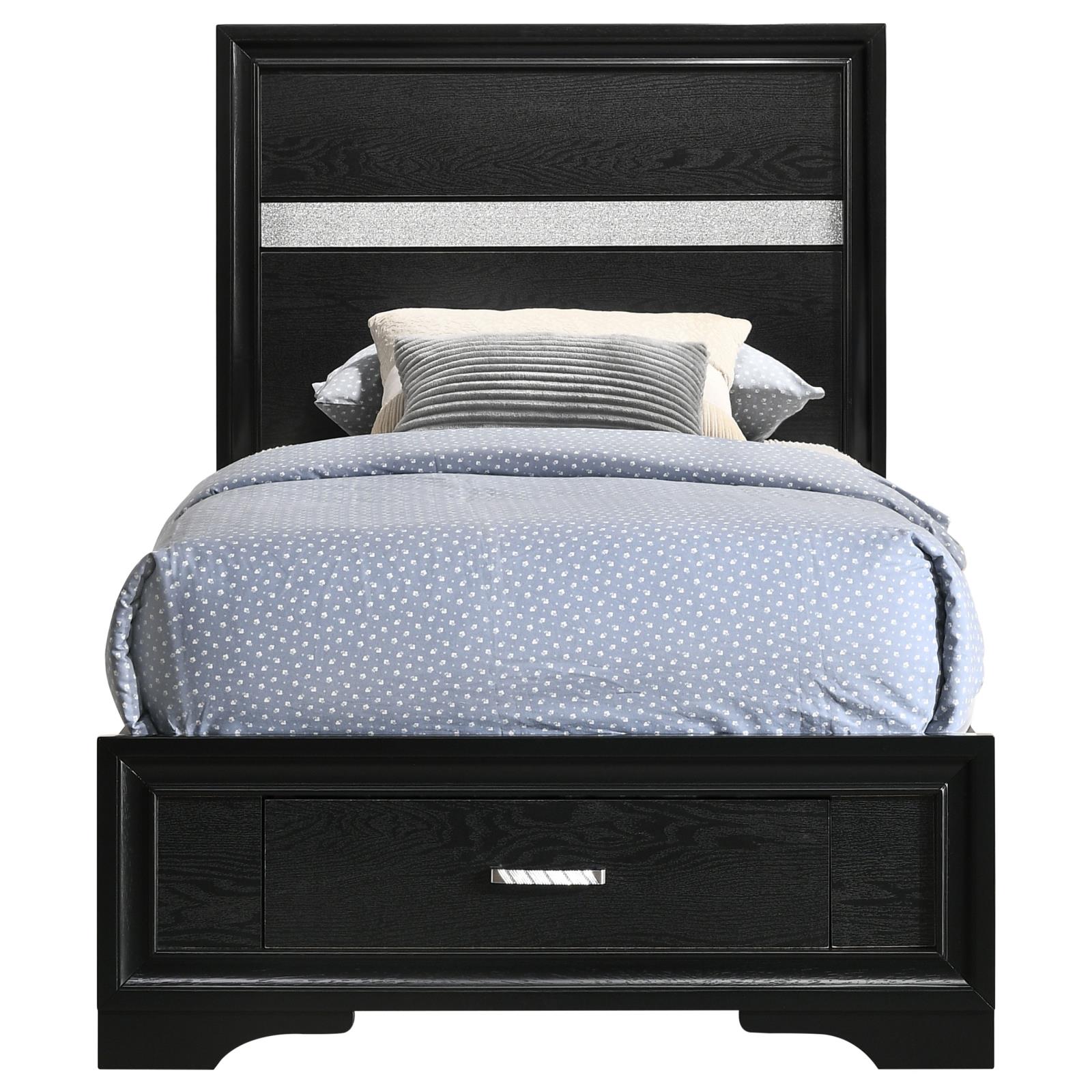 Miranda 51-inch Wood Twin Storage Panel Bed - Image 17