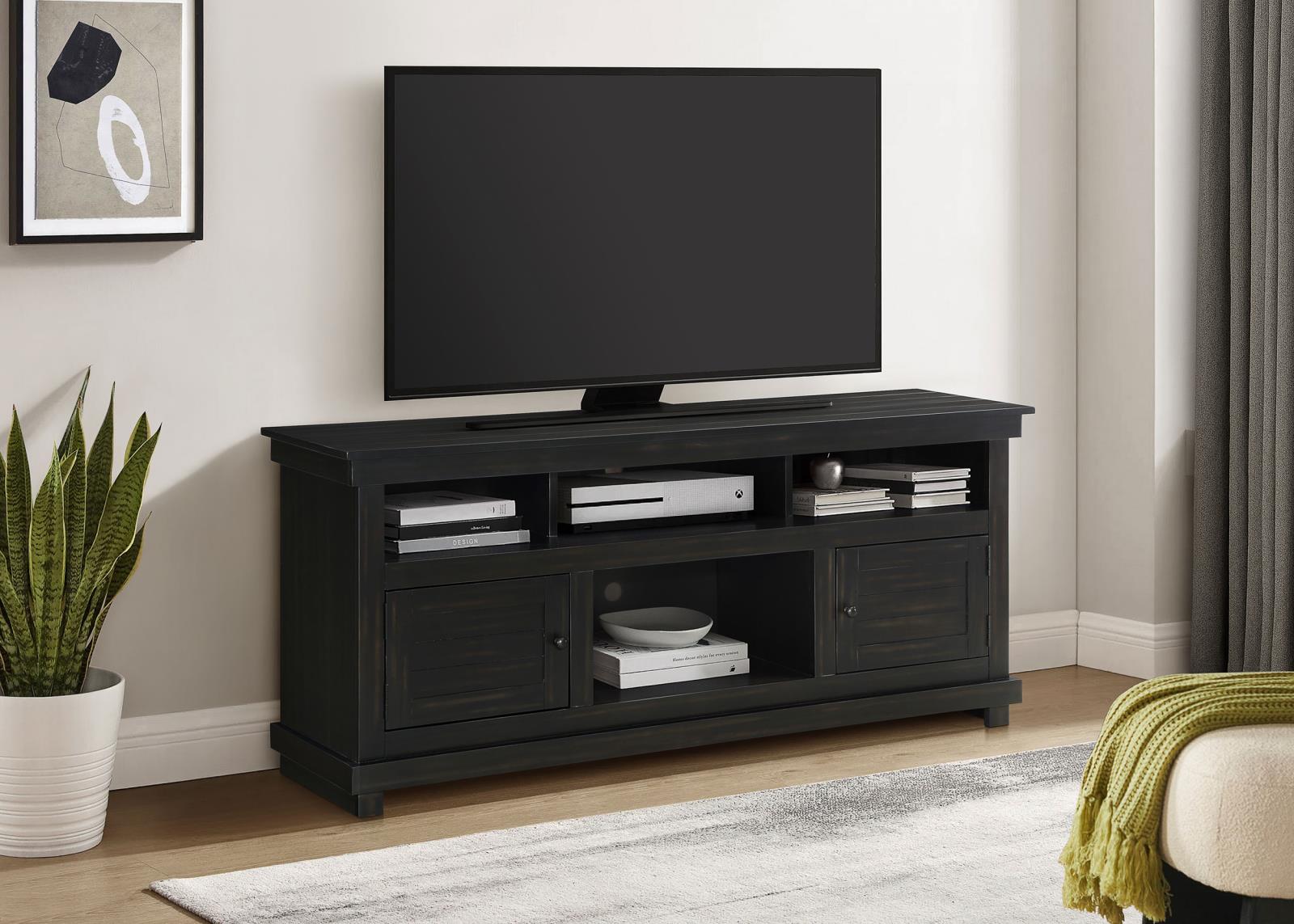 Payne 60-inch TV Stand Media Console Distressed Java - Image 2