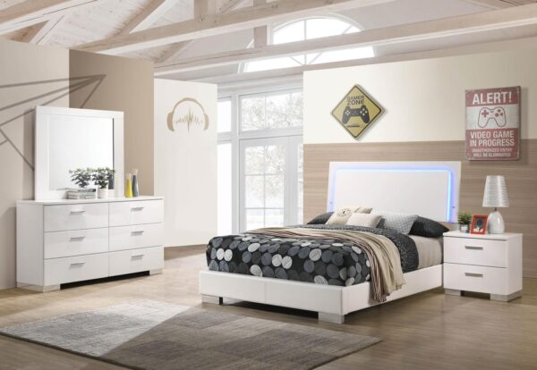 Felicity Bedroom Set White High Gloss