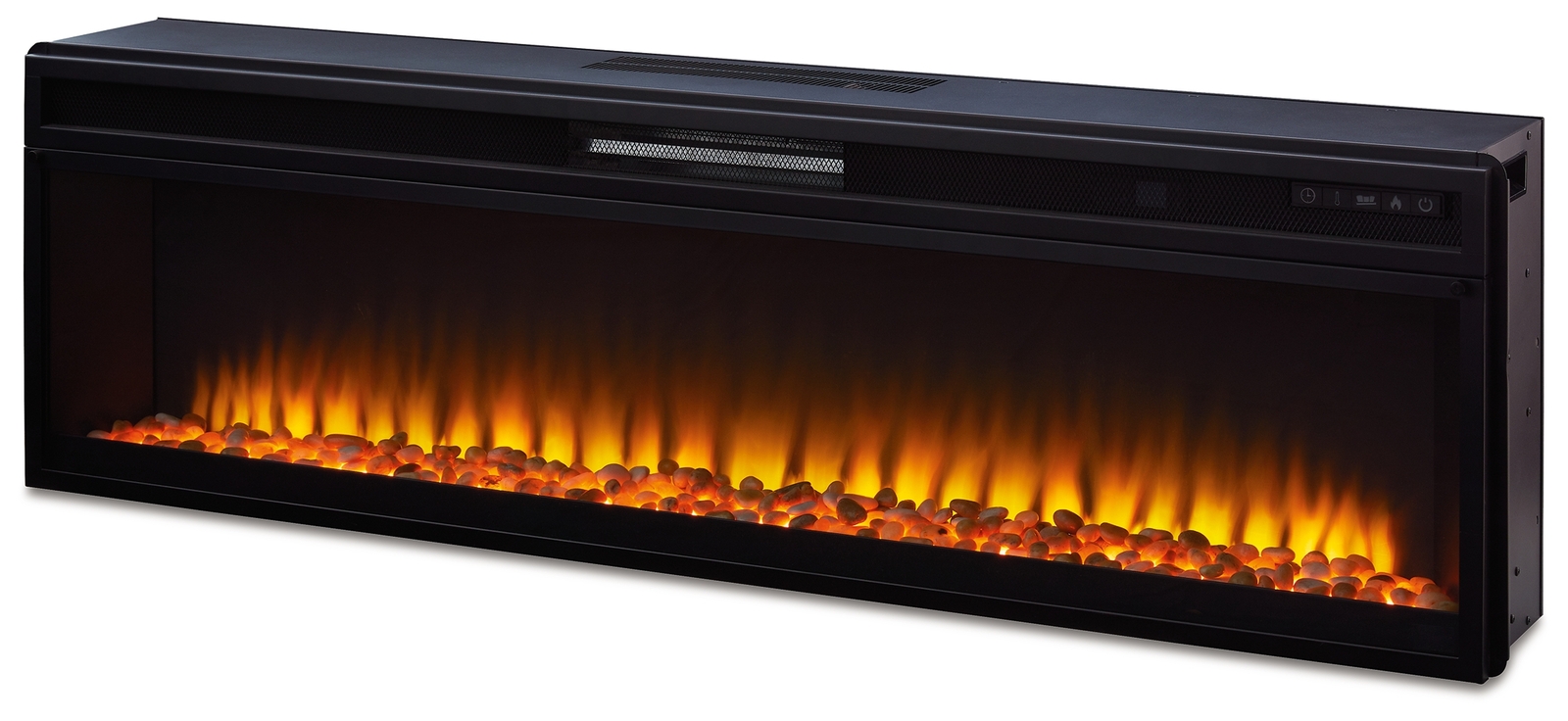 Entertainment Accessories - Wide Fireplace Insert - Black - Image 7