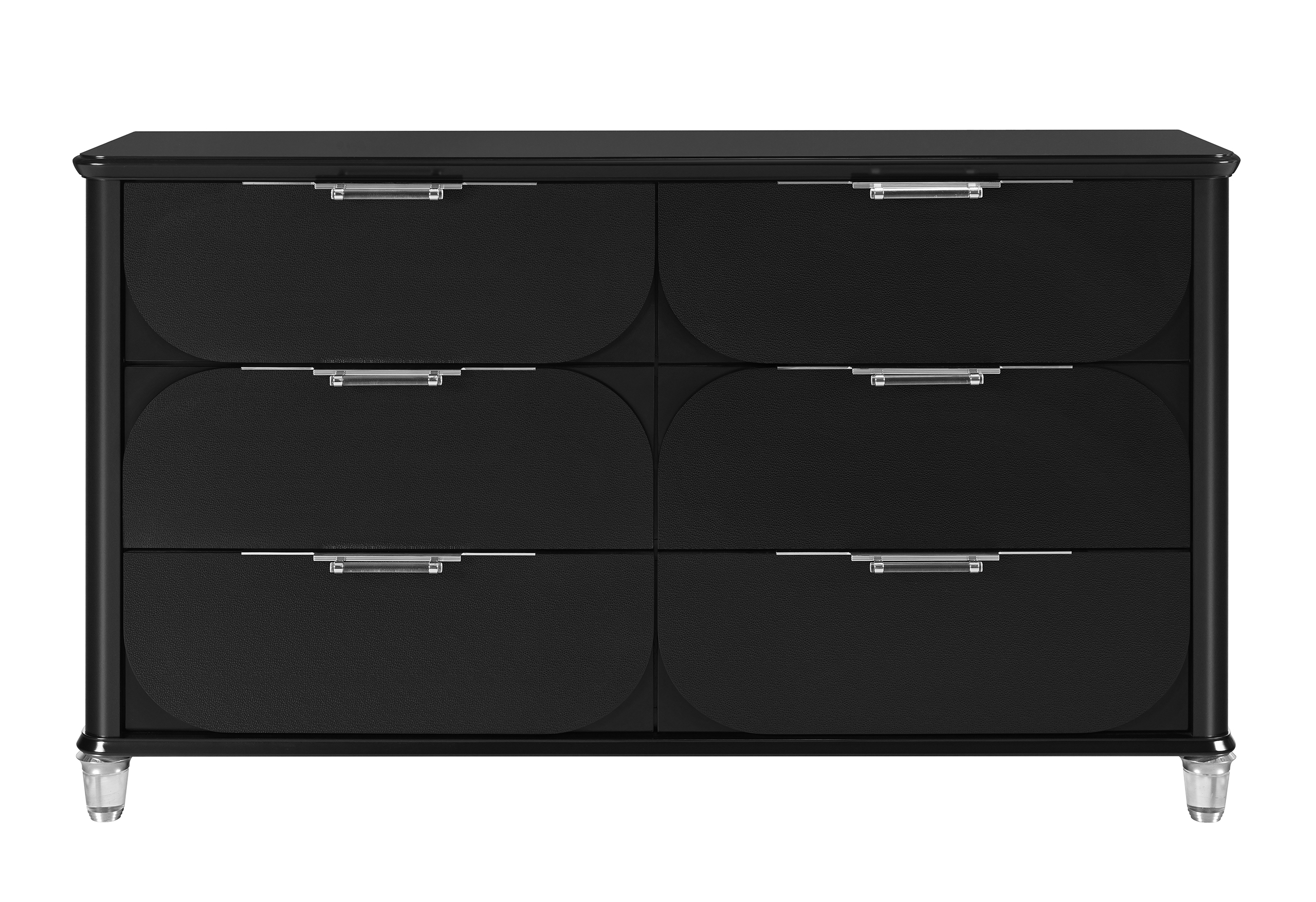 Lando - 5 Piece Bedroom Set (Bed, Dresser & Mirror, Nightstand, Chest) - Black - Image 4