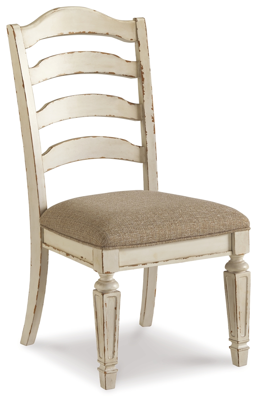 Realyn - Dining UPH Side Chair (Set of 2) - Ladderback - Chipped White - Image 3