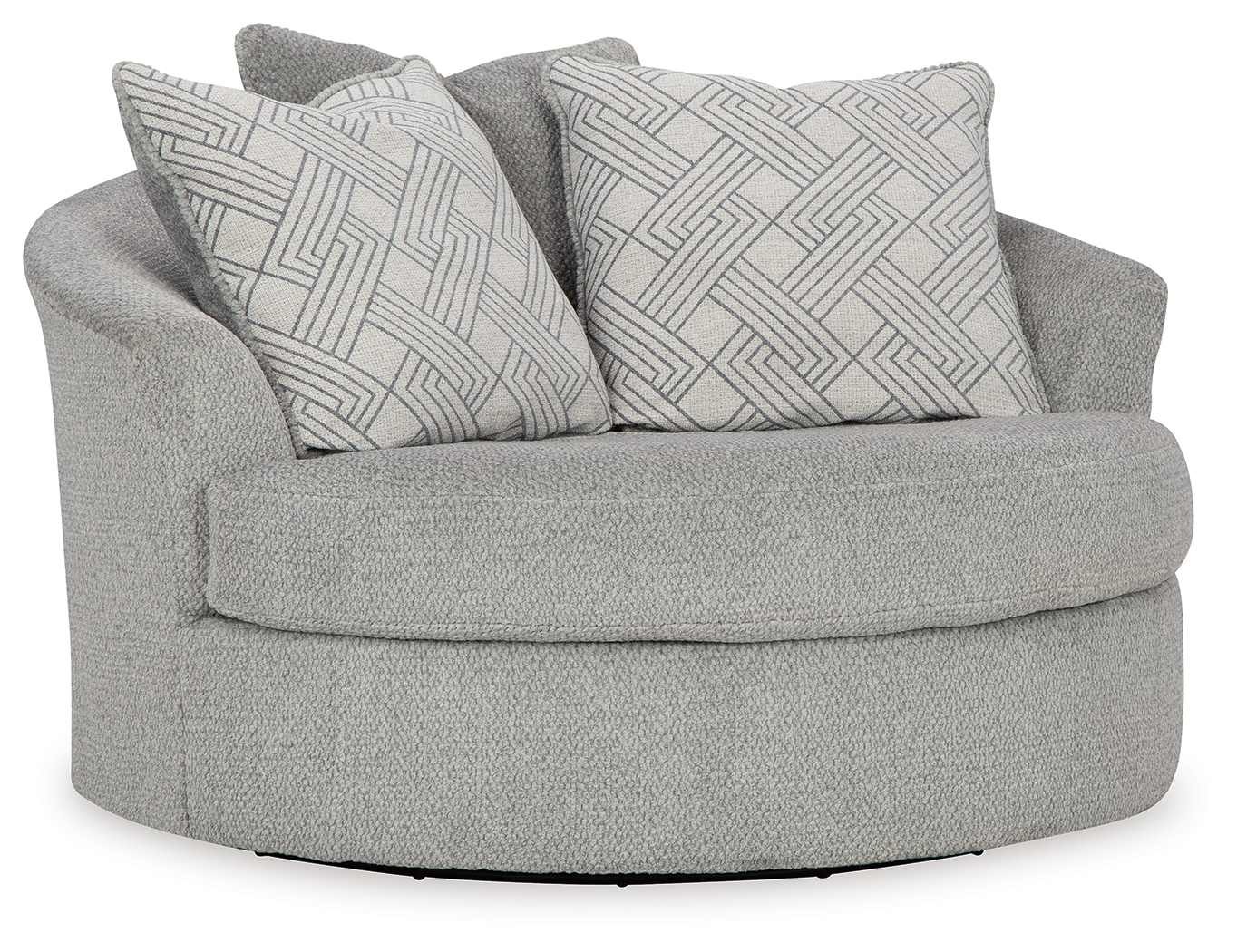 Casselbury - Oversized Swivel Accent Chair - Cement