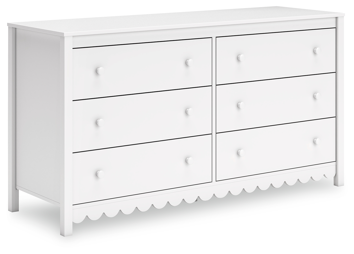 Hallityn - Six Drawer Dresser - White