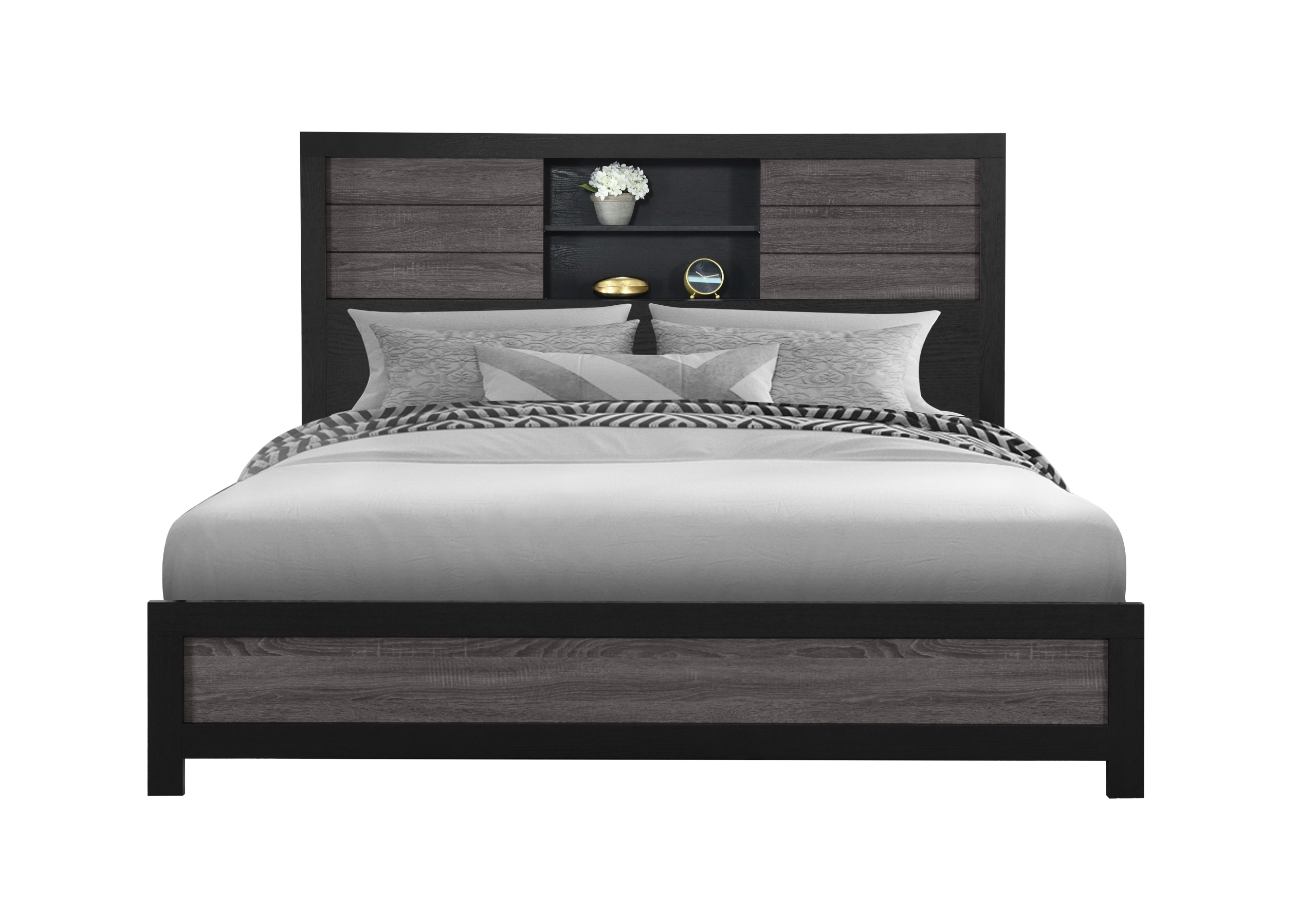 Lisbon - Bookcase Bed - Gray / Black - Image 4